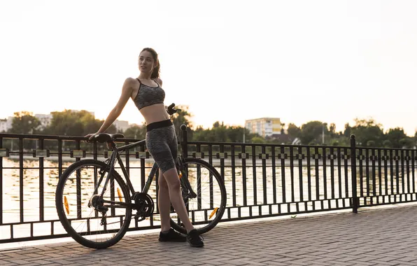 Wallpaper park, young, woman, Sport