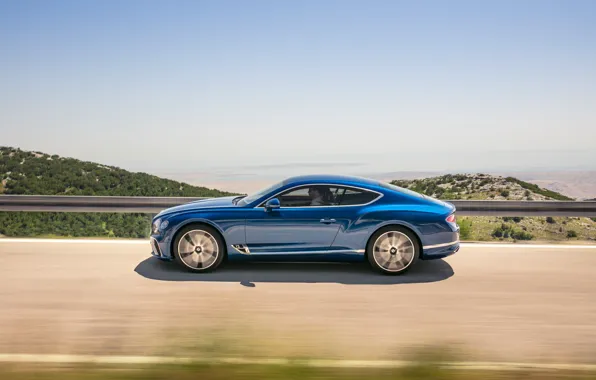 Bentley, Continental GT, Blue, Coupe, 2017