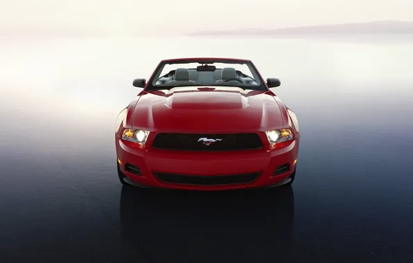 Machine, machine, red, widescreen, auto walls, Ford Mustang, ford mustang 2010