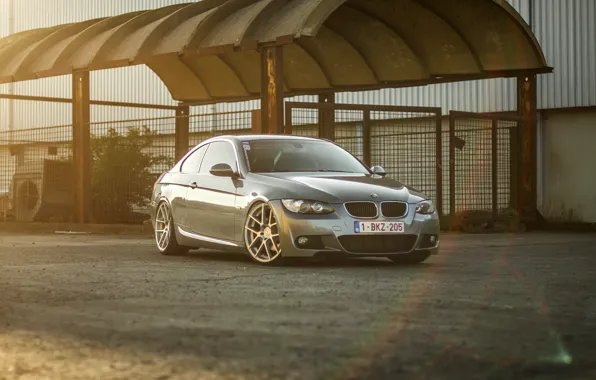 BMW, BMW, silver, wheels, silver, E92, frontside