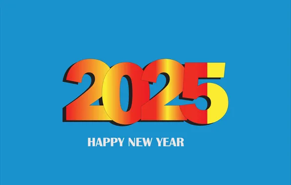 Picture background, the inscription, New year, 2025