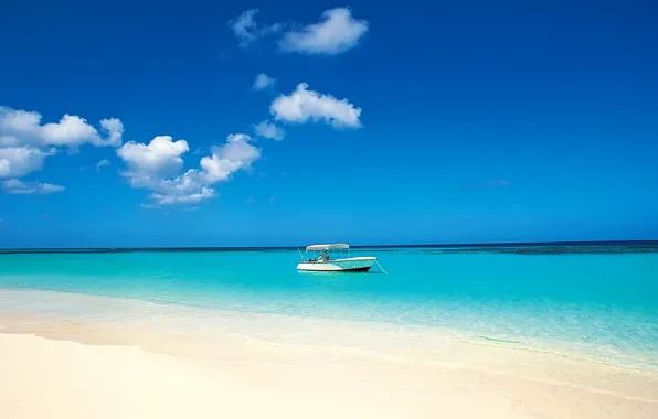 Picture sand, sea, tropics, shore, boat