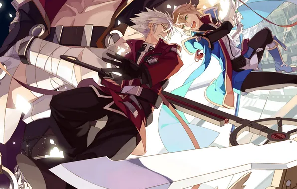 Girl, battle, guy, BlazBlue: Chronophantasma