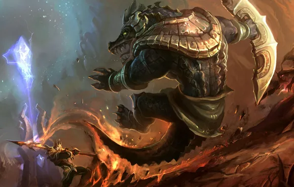 Picture League of Legends, Renekton, Jarvan, dominion