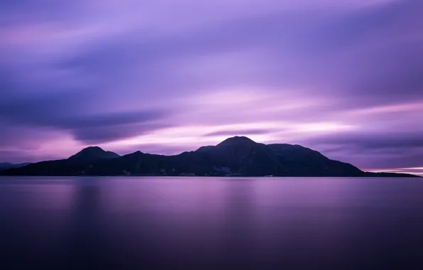 Picture sea, mountains, Norway, Møre and Romsdal, Norwey, Otrøya