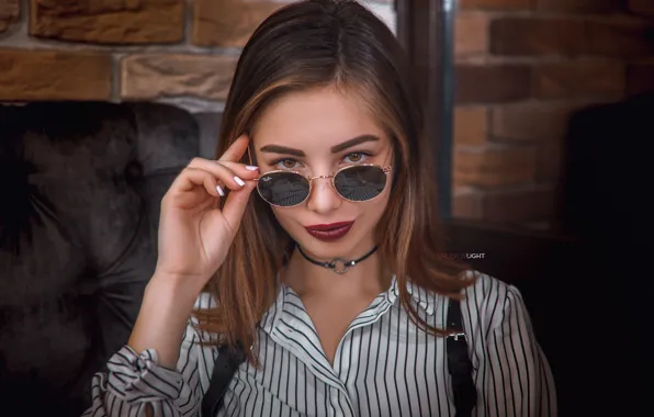 Picture look, pose, smile, Girl, glasses, Sue, Alexander Drobkov-Light, Sue Tikhonova