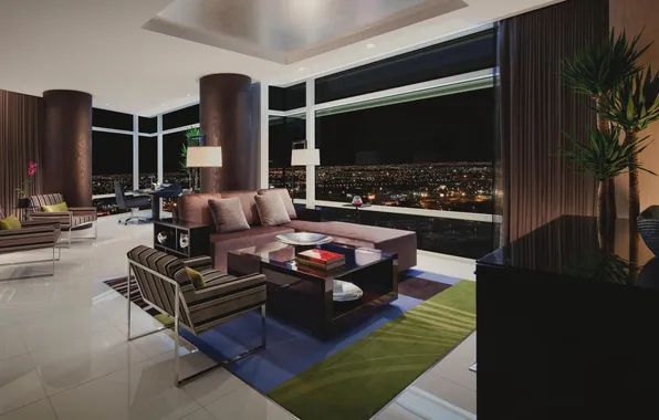 Picture design, the city, style, interior, living room