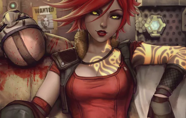 Look, girl, blood, man, borderlands, sciamano240