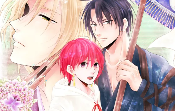 Anime, art, characters, Dawn Yona, Akatsuki no Yona, Hack, Jon, Su-won