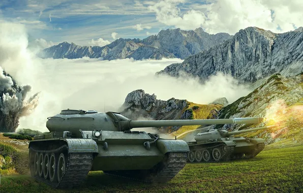 Picture tank, USSR, USSR, tanks, T-54, WoT, World of tanks, tank