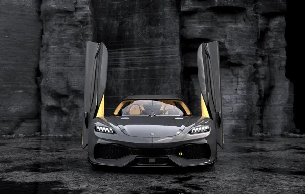 Koenigsegg, headlights, doors up, Gemer, Koenigsegg Gemera