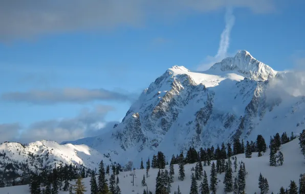 Picture Snow, Mountains, Winter, Nature