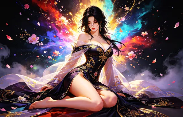 Picture girl, ai art, brunette, sexy, asian