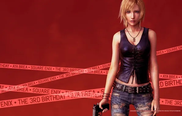 Picture weapons, jeans, parasite eve, Aya Brea