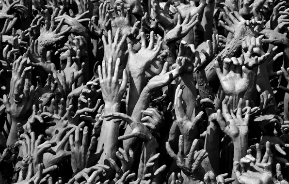 Picture background, hands, clay
