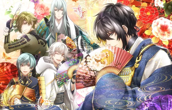Anime, art, guys, Touken ranbu, Dance Of Swords