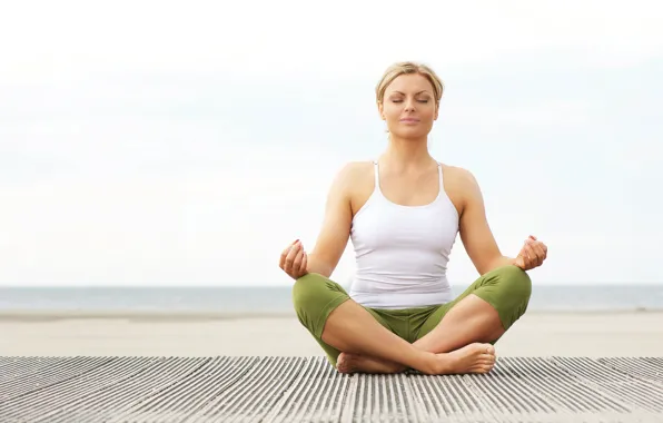 Girl, mood, sport, meditation, yoga