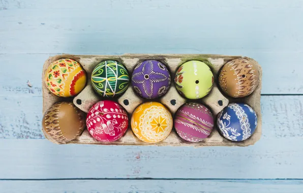 Spring, colorful, Easter, wood, spring, Easter, eggs, decoration