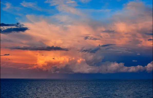 The sky, Water, Clouds, The ocean, Horizon