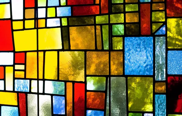 Picture glass, colorful, abstract, stained glass, glass, background, window, stained