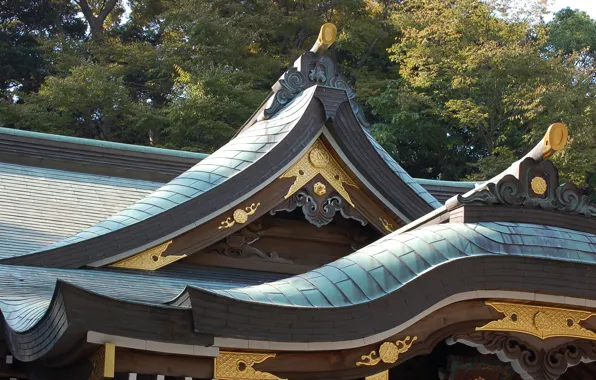 Japan, temple, Japan, the roof of the house