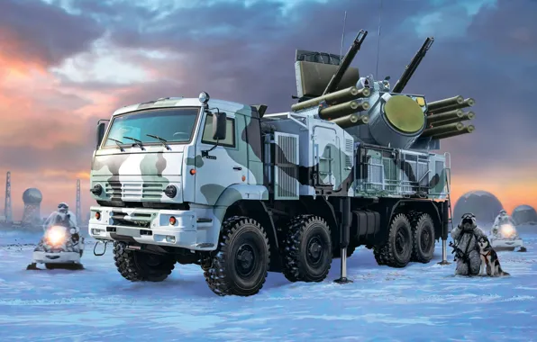 Russia, the armed forces of Russia, Defense, Pantsir-S1, Zrpk, land-based, 96К6, anti-aircraft missile and gun …