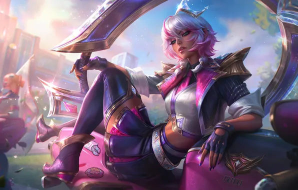League of Legends, digital art, Riot Games, GZG, Qiyana (League of Legends), Battle Academia (League …