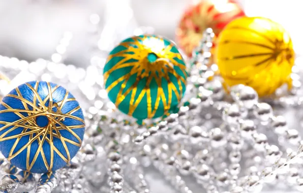 Holiday, balls, beads