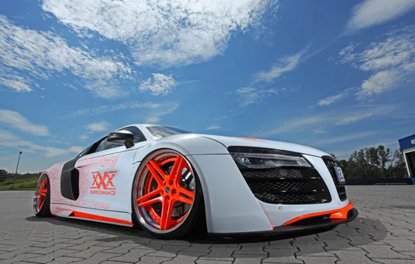 Picture Audi, Orange, White, XXX Performance, r8