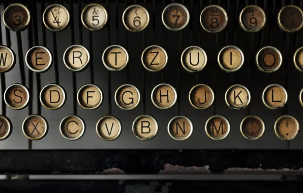 Letters, keys, typewriter