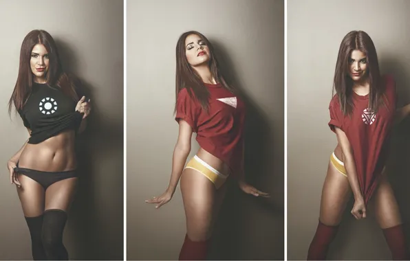 Model, Girl, comics, iron man, iron man