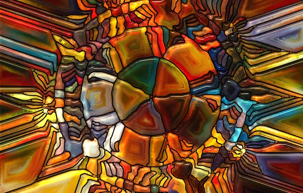 Glass, pattern, stained glass, colorful