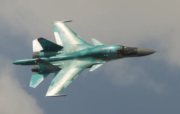 The sky, flight, fighter, bomber, Su-34