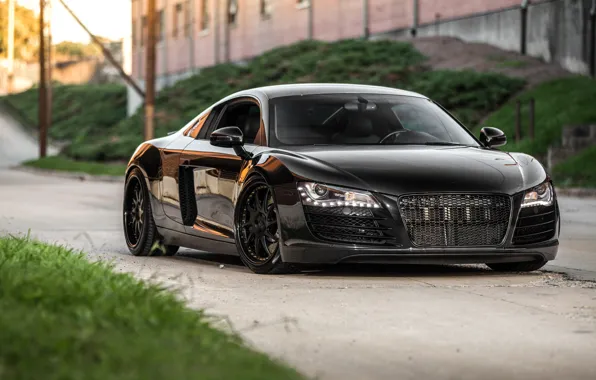 Picture Audi, Black, Wheels, Avant-Garde, R8