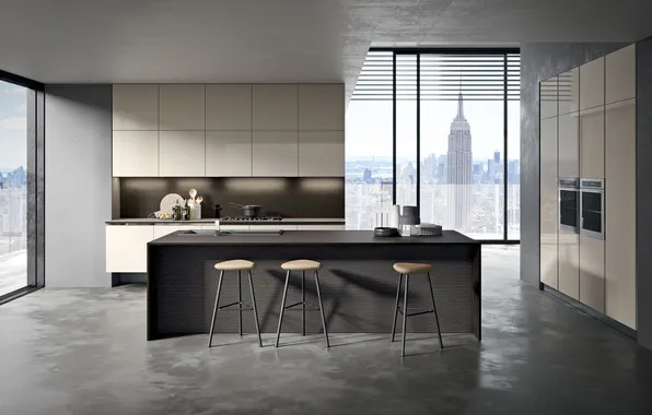 Design, style, room, interior, kitchen, megapolis, dining room