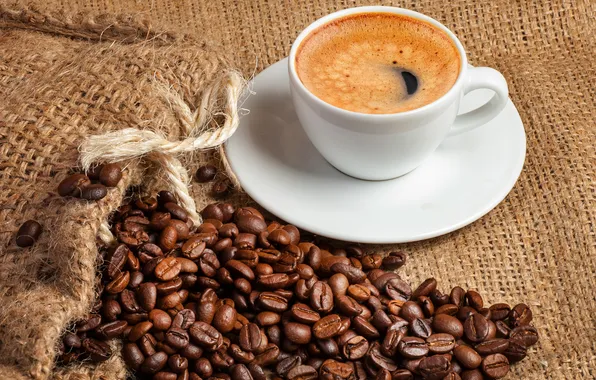 Foam, coffee, Cup, drink, coffee beans, saucer