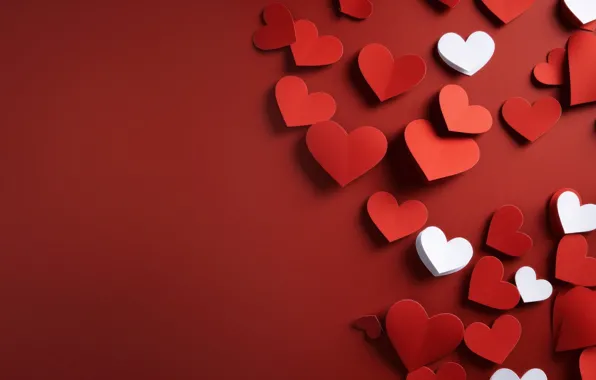 Love, holiday, heart, heart, hearts, heart, red background, congratulations