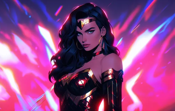 Wonder woman, portrait, majestic