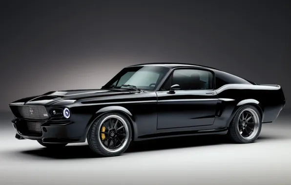 Picture Mustang, Ford, side view, 1967, electric, 2019, Charge Cars