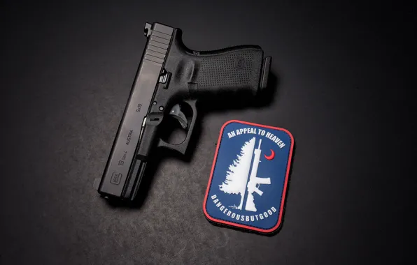 Picture macro, gun, background, glock 19
