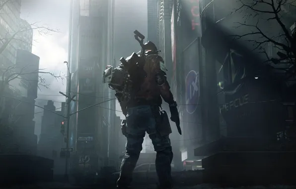 Picture the city, people, soldiers, virus, center, new York, new, Tom Clancy's The Division