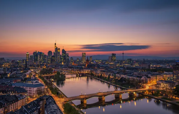 Night, Germany, Frankfurt am main