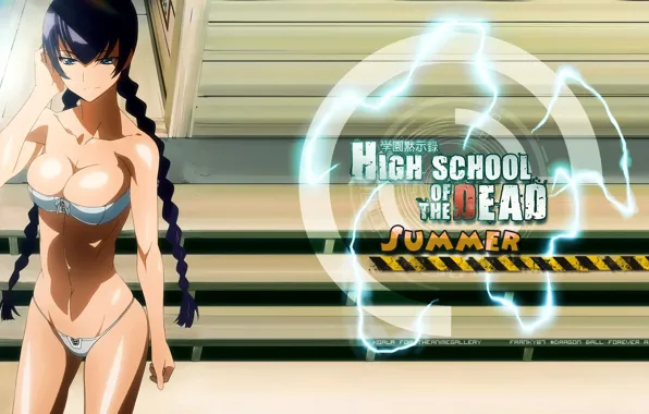 The sun, Summer, Swimsuit, Saeco Busujima, High School Of The Dead, School Of The Dead, …
