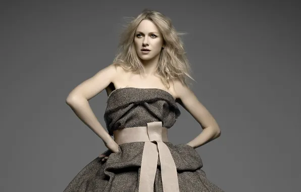 Actress, neckline, Naomi Watts, grey dress