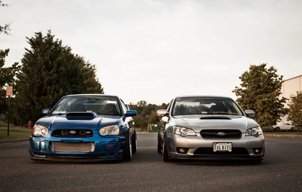 Subaru, silver, blue, blue, wrx, impreza, Subaru, Legacy