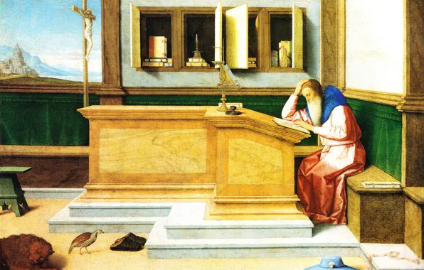 Picture picture, mythology, Vincenzo Catena, Vincenzo Catena, St. Jerome in the cell