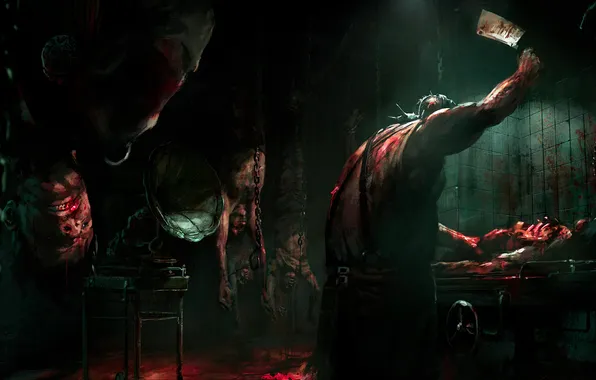 Picture the corpse, concept art, Bethesda, butcher, The Evil Within