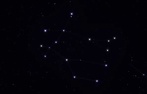 Space, stars, zodiac sign, Gemini