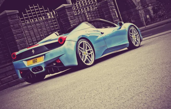 Picture Ferrari, 458, Italia, Spider, A Kahn Design, Back View