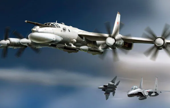 Picture figure, art, bear, Tu-95, OKB A. N. Tupolev